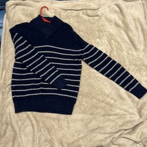 GAP Blue Grey V Neck Turtle Neck Sweater